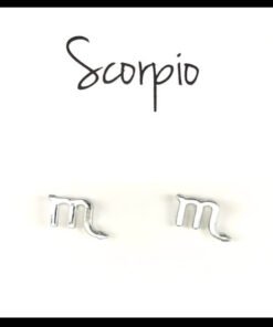 Astro Scorpio Earrings silver color