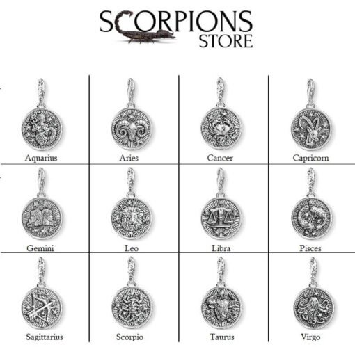 Collection Scorpio Symbol Pendant Silver Color