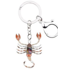 Colorful Scorpion Keychain Brown