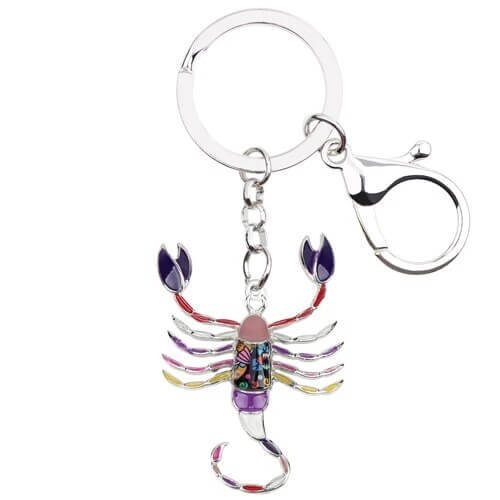 Colorful Scorpion Keychain Purple cheap