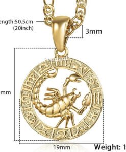Scorpio Pendant Size details