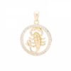 Scorpio Zodiac Pendant Necklace Gold Zircon