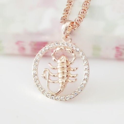 Scorpio Zodiac Pendant Necklace Women