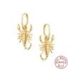 Scorpion Hoop Earrings Real Silver Sterling Gold 18k Plated Women