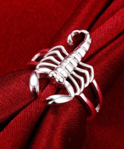 Scorpion Ring Silver Plated