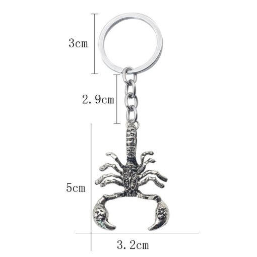 Stylish Scorpion Keychain Dimensions