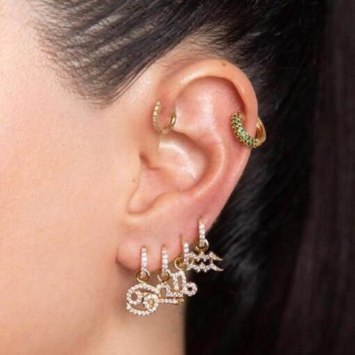 Zodiac Scorpio Earrings woman ear