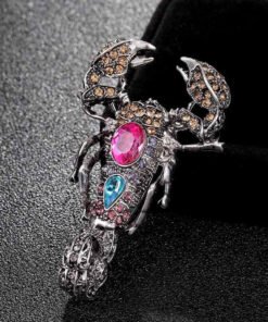 Crystal Scorpion Brooch