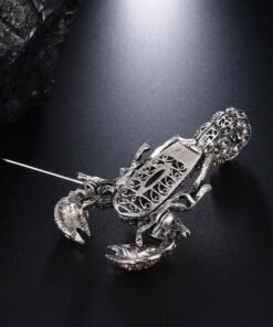Crystal Scorpion Brooch Pin