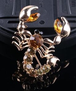 Diamante Scorpion Brooch