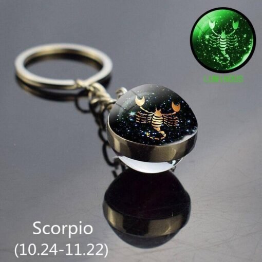 Scorpio Constellation Keyring Ball