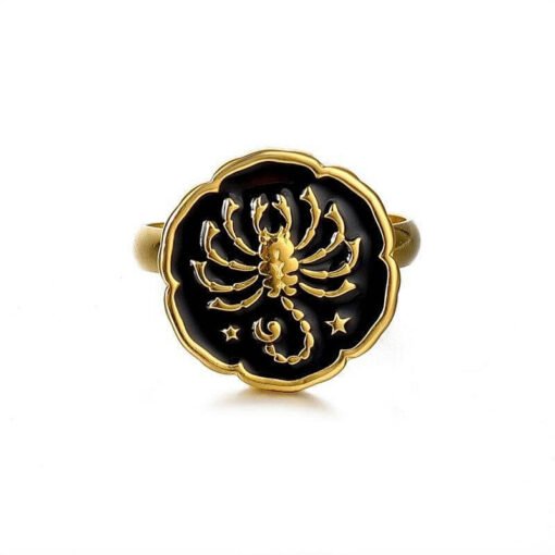 Scorpio Sign Gold Ring Zodiac