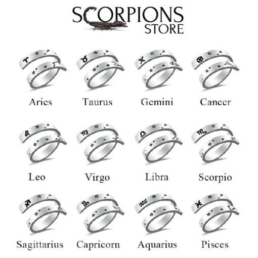 Scorpio Sign Ring Collection Zodiac