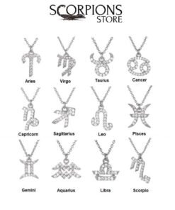 Scorpio Zodiac Necklace Collection Signs Silver Color