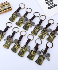 Vintage Scorpio Keyring Collection Leather